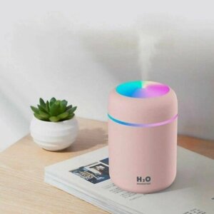 Увлажнитель воздуха H2O аромадиффузор ночник ультразвуковой освежитель с подсветкой розовый