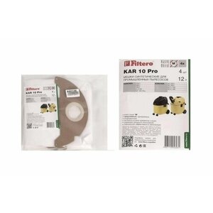 Vacuum Cleaner Bags / Мешки для промышленных пылесосов Karcher Filtero KAR 10 Pro (4 штуки)