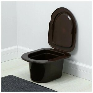 Ведро-туалет, h = 20 см, 11 л, коричневое (1шт.)