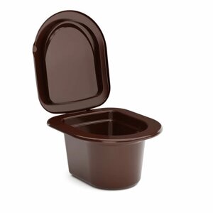 Ведро-туалет мини для дачи, объем 10 л, цвет коричневый