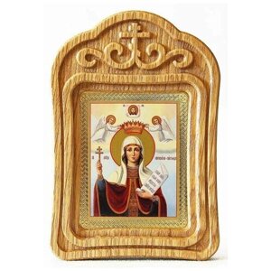 Великомученица Параскева Пятница, икона в резной деревянной рамке
