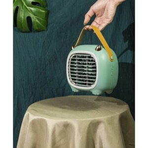 Вентилятор с увлажнителем с охлаждением воздуха на аккумуляторе Мобильный кондиционер (зеленый)