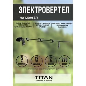 Вертел электрический TITAN Стандарт 100, гриль-мангал, кемпинг