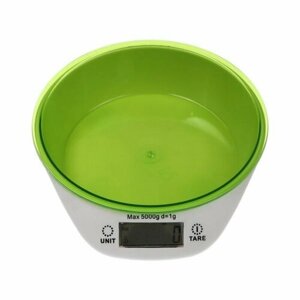 Весы кухонные Luzon LKVB-501, электронные, до 5 кг, чаша 1.3 л, зеленые (комплект из 2 шт)