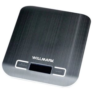 Весы кухонные WILLMARK WKS-312SS (макс 5кг, вычет веса тары, индик. перегрузки, подсветка, нерж. сталь)