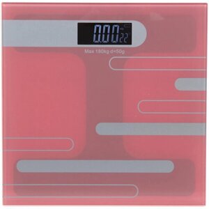 Весы напольные электронные «Stone» 28*28*0,5 см (работает от 2хААА), розовый