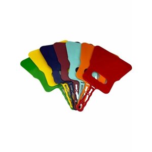 Ветерок для мангала, набор из 4 шт, подарок туристу, разноцветные, размер с ручкой 32 х 21 см