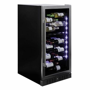 Винный холодильный шкаф Dunavox DX-58.258DSS компрессорный (встраиваемый / отдельностоящий холодильник для вина на 58 бутылок)