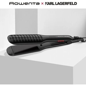 Выпрямитель для волос Rowenta Karl Lagerfeld SF411LF0, покрытие кератин-турмалин, плавающие пластины