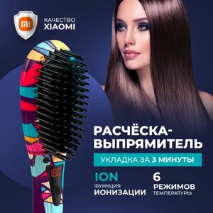 Выпрямитель для волос/утюжок расческа термощетка с ионизацией