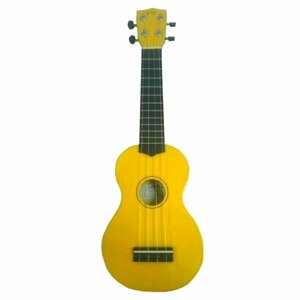 WIKI UK10G YLW - гитара укулеле сопрано, клен, цвет желтый глянец, чехол в комплекте