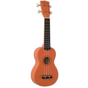 WIKI UK10S/OR - гитара укулеле сопрано, клен, цвет оранжевый матовый, чехол в комплекте