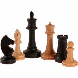 WoodGames Шахматные фигуры "Российские малые" из бука (утяжеленные)