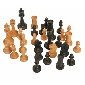WoodGames Шахматные фигуры Российские №2 утяжеленные коричневый