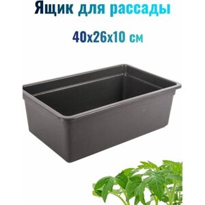 Ящик для рассады Урожай-4, размер 40х26х10см, нетоксичный пластик, не займут много места при хранении, их можно положить один в другой.