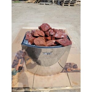 Яшма колотая камни для бани сауны сорт А 7-14 см 10 кг