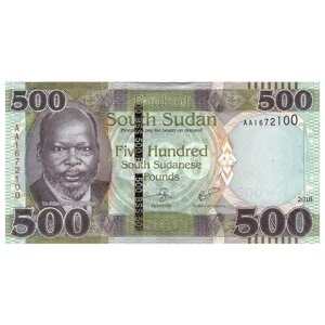 Южный Судан 500 фунтов 2018 г Белый Нил UNC