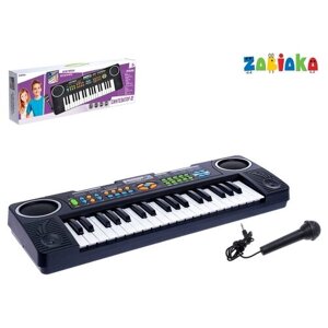 ZABIAKA Синтезатор «Супер музыкант-2»FM-радио, 37 клавиш, микрофоном и блоком питания