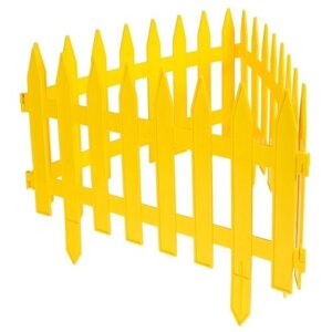Забор декоративный Гарденпласт GOTIKA, 1.8 х 0.45 х 0.35 м, желтый