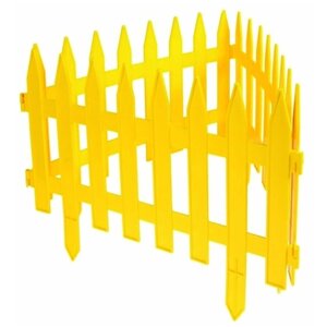 Забор декоративный Гарденпласт GOTIKA №3, 7 секций, 3.1 х 0.45 х 0.35 м, желтый
