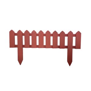 Забор декоративный из массива хвои, коричнево-красный ( 25х100 см)