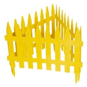 Забор декоративный PALISAD Рейка, 3 х 0.356 х 0.28 м, желтый