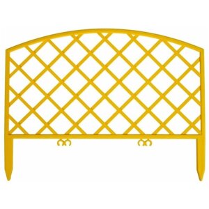 Забор "Поли сад" декоративный Плетенка желтый h24см 3,2м