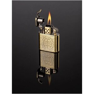 Зажигалка бензиновая подарочная "Крест св. Бенедикта", Zorro, герметичная, сувенир подарок мужчине на день рождения, 14 февраля, 23 февраля