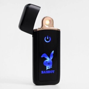 Зажигалка электронная "BADBOY", USB, спираль, 3 х 7.3 см, черная