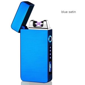 Зажигалка USB дуговая ветрозащитная, синяя