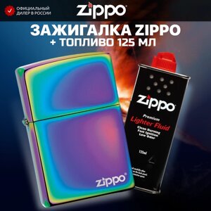 Зажигалка ZIPPO 151ZL Classic, разноцветная с покрытием Spectrum + высококачественное топливо 125 мл