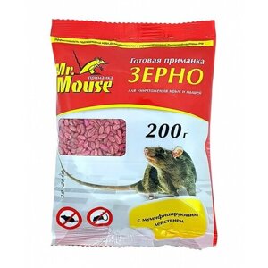 Зерно от грызунов пакет 200 г "Mr. mouse"