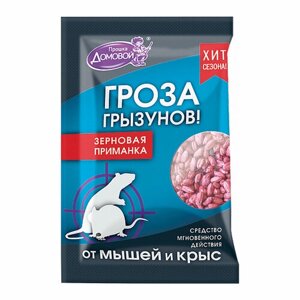 Зерно от грызунов пакет 30 г "Домовой Прошка" Гроза грызунов