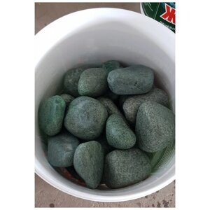 Жадеит Хакасия шлифованный камни для бани сауны средний размер для печей в коробке 10 кг