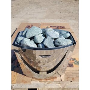 Жадеит обвалованный камни для бани сауны средний размер для печей в коробке 10 кг