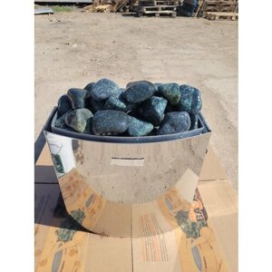 Змеевик шлифованный камни для бани сауны сорт экстра 7-14 см 10 кг