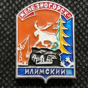 Значок СССР города, Железногорск-Илимский герб #6