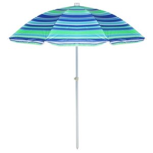 Зонт пляжный «Модерн» с механизмом наклона, серебряным покрытием, d=125 cм, h=170 см, микс