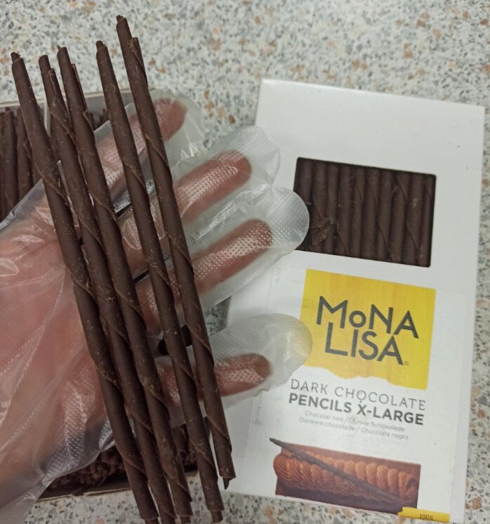Карандаши шоколадные ТЁМНЫЕ Mona Lisa Callebaut 900 гр от компании choko-city - фото 1