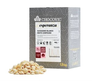 Глазурь белая для покрытий Chocovic (Чоковик) Esperanza 1,5 кг