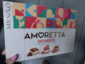 Шоколадные конфеты в темном и молочном шоколаде Mieszko Amoretta Desserts 276 г