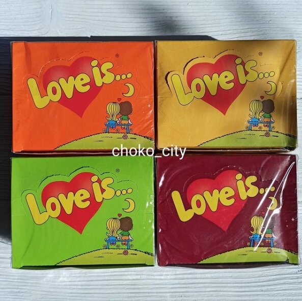 Жвачка Love is... 100 штук в ассортименте от компании choko-city - фото 1