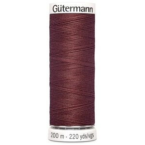 01 Нить Sew-all для всех материалов, 200м, 100% п/э Gutermann 748277 (262 т. старая роза), 5 шт