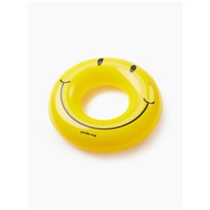 121016, Круг для плавания детский Happy Baby круг надувной спасательный SMILE круг для плавания, желтый