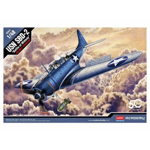 12335 Academy Пикирующий бомбардировщик SBD-2 Dauntless "Мидуэй"1:48)