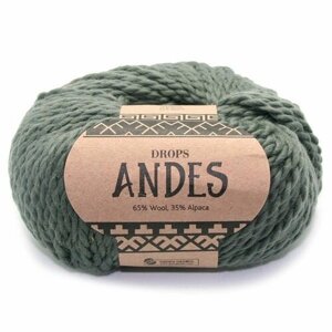 2 мотка Пряжа Drops Design ANDES UNI COLOUR 65% Шерсть, 35% Альпака / 100 гр. 90 м. цвет 7810