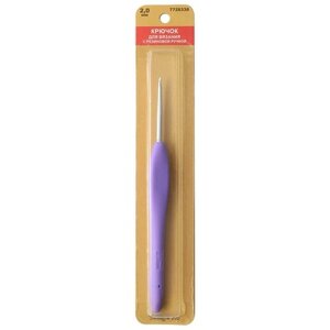 24R20X Крючок для вязания с резиновой ручкой, 2,0мм Hobby&Pro