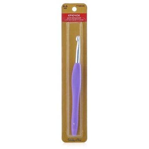 24R60X Крючок для вязания с резиновой ручкой, 6,0мм Hobby&Pro