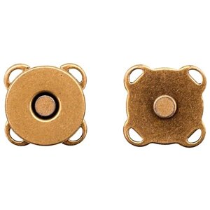 2AS-102 Кнопка магнитная пришивная 14мм (латунь), 20 шт