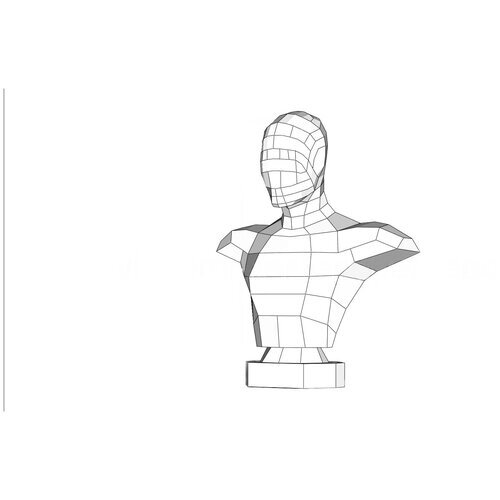 3D-конструктор оригами фигура Статуя Бусто подарочный набор на новый год 2022 для сборки полигональной фигуры от компании М.Видео - фото 1